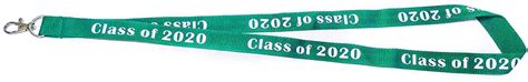 This Green Lanyard Features Class Of 2020 In Bold White Writing And