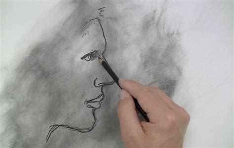 Powdered Charcoal Portrait Sketch