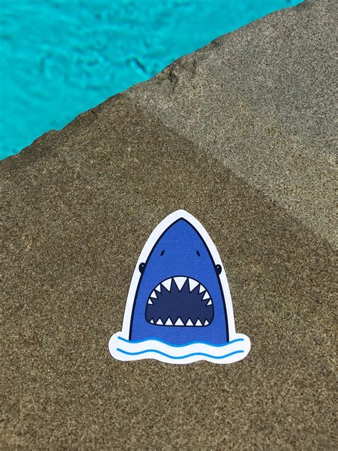 Shark Vinyl Sticker Mini Sticker Laptop Decals Animal Etsy