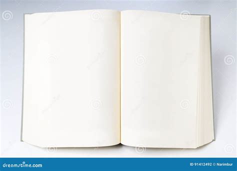 Blank Book With White Pages Stock Photo Image Of Closeup Copy 91412492