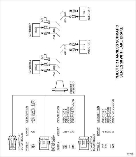 Ddec Iiiiv Single Ecm Troubleshooting Section 921 Injector Harness