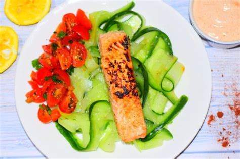 Simple Salmon And Cucumber Salad Dan330