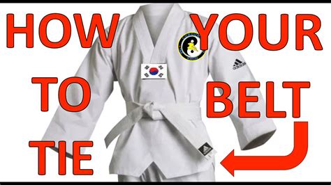 How To Tie Your Martial Arts Belt Or Taekwondo White Belt Youtube