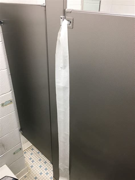 Hang A Strip Of Toilet Paper From The Doors Hinge To Cover The Dreaded