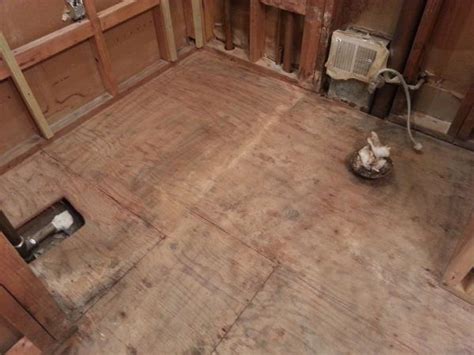 Consider both load bearing capacity and deflective properties when selecting subfloor materials. Best Way to Deal with this Subfloor issue in a bathroom? - DoItYourself.com Community Forums