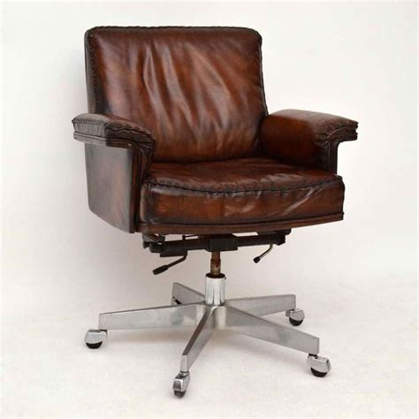 Shop ergonomic, executive, secretary and even cheap office chairs at cymax. Retro Leather Desk Chair | Brown leather office chair ...