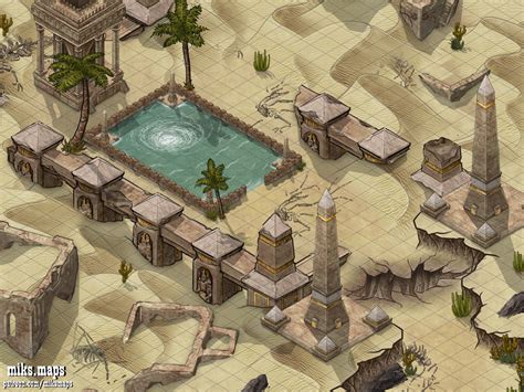 Desert Ruin Battlemaps Desert Map Desert Temple Tabletop Simulator