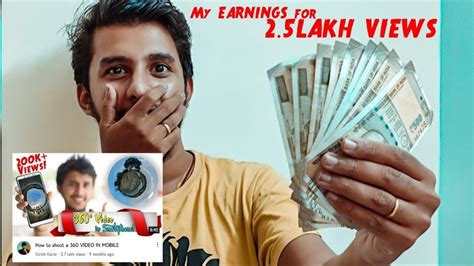 How Much Money I Earned For 2 Lakh Views My Youtube Income Revealed