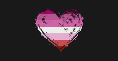 lesbian pride colors heart flag lesbian t shirt teepublic