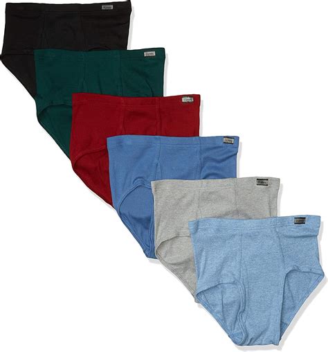 Hanes Mens 6 Pack Tagless No Ride Up Briefs With Comfortsoft Waistband