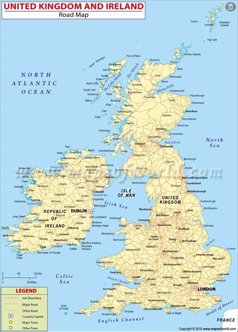 Uk And Ireland Road Map With Images Map Of Great Britain Map Of