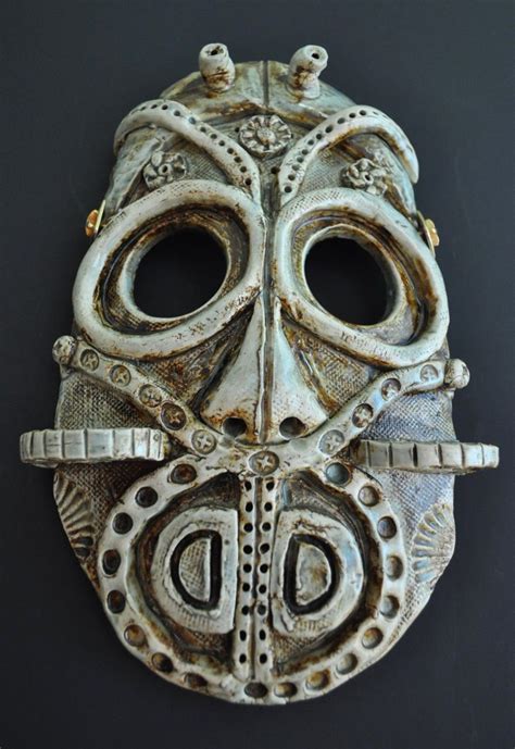 Steampunkman From Outer Space Ceramic Mask 4400 Via Etsy Ceramic
