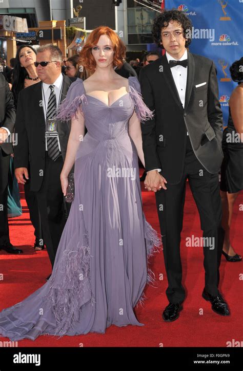 Los Angeles Ca August 29 2010 Christina Hendricks And Husband Geoffrey Arend At The 2010