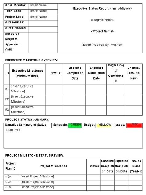 Baseline Report Template 2 Templates Example Templates Example