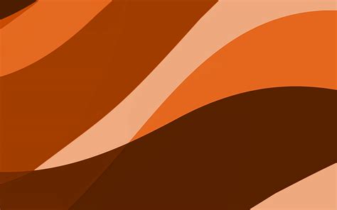 Download Wallpapers Orange Abstract Waves 4k Minimal Orange Wavy