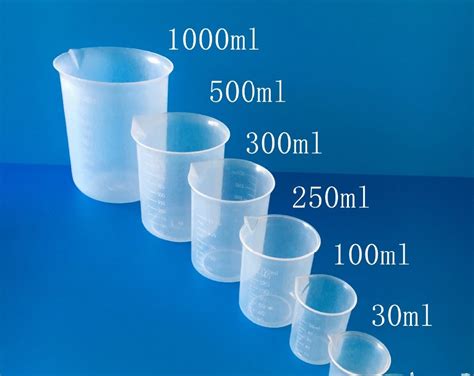 5pcs Set Laboratory School Teaching Plastic Beaker Set 5 Graduated Polypropylene Beakers 5 Sizes