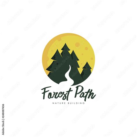 Forest Logo Vector Forest Logo Template Outdoor Logo Green Nature