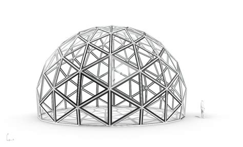 Triangulated 3d Dome Geodesic Dome Like Structure V2 3d Model Cgtrader