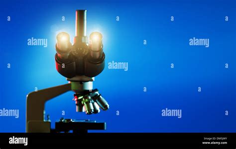 High Tech Laboratory Microscope Stock Photo Alamy