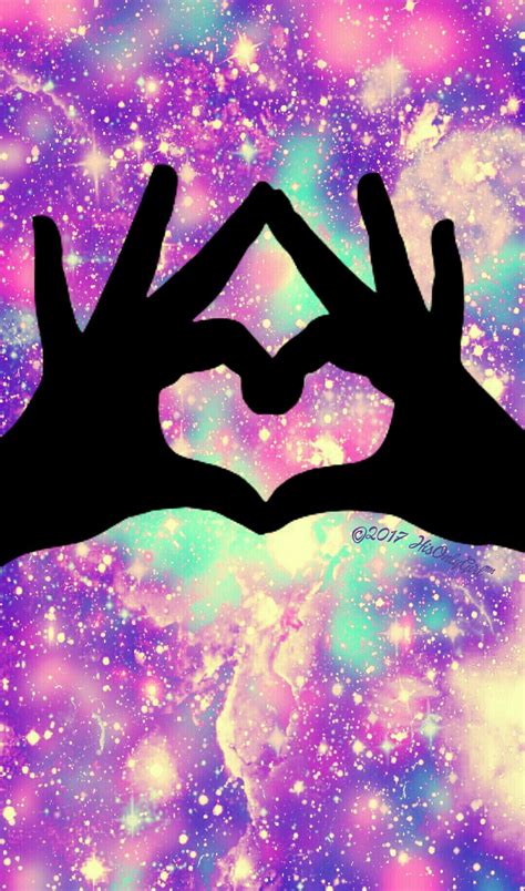 Love Hands Galaxy Wallpaper I Created For The App Cocoppa Heart