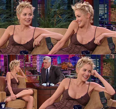 Nackte Sharon Stone In The Tonight Show With Jay Leno