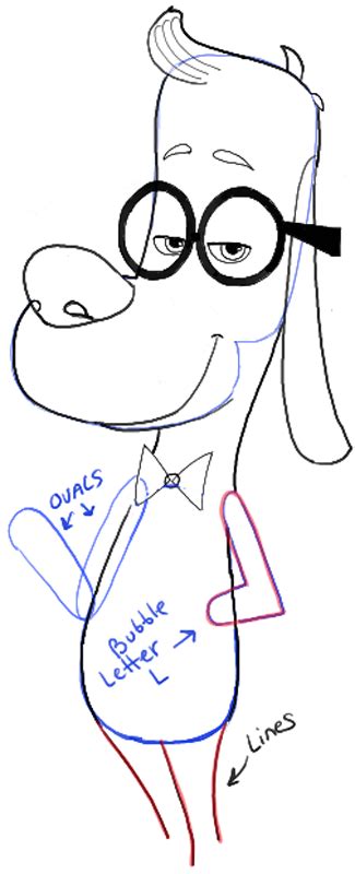 How To Draw Mr Peabody From Mr Peabody And Sherman Tutorial How To