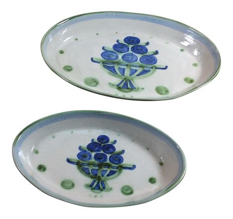 M.A. Hadley Hand Creafted Serving Bowls - A Pair on Chairish.com | Serving dishes, Vintage ...