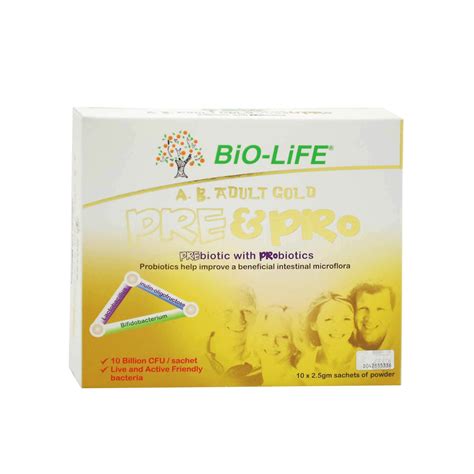 Bio-Life Bio Life AB A B Adult Gold Pre & Probiotics 10 SACHETSX2.5 g