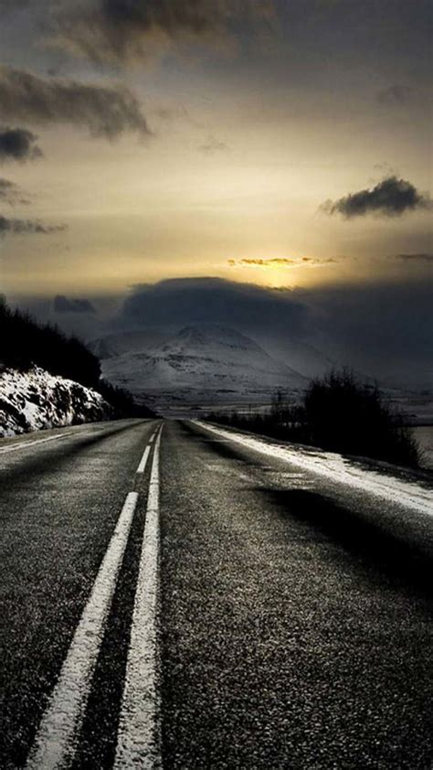 Mountain Road Sunrise Android Wallpaper Free Download