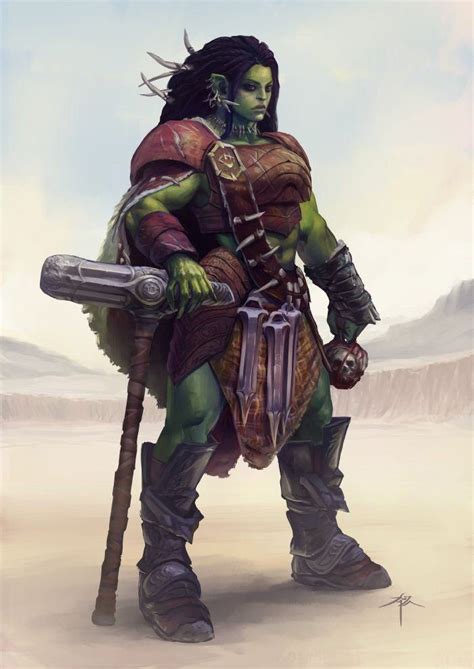 Dungeons And Dragons Orcs And Half Orcs Inspirational Orc Warrior Fantasy Character Design