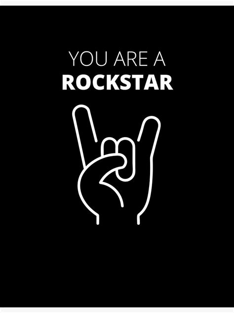 You Are A Rockstar Minimalist Collections Sticker By Tuneify