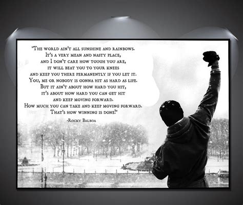 Rocky is the most motivational character of all time. Rocky Balboa Quote Vintage Large Poster - A1, A2, A3, A4 sizes | eBay