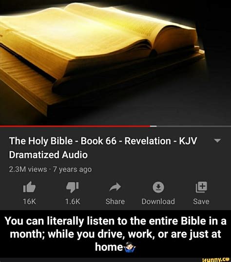 The Holy Bible Book 66 Revelation Kjv ¥ Dramatized Audio 7 Years Ago