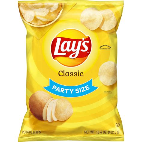Lays Potato Chips Classic Party Size 1525 Oz