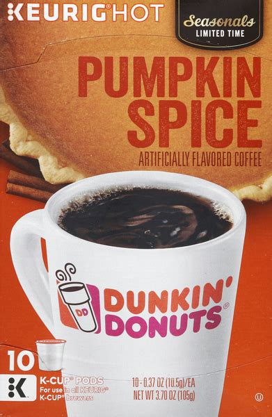 Dunkin Donuts Pumpkin K Cups 10ct Hy Vee Aisles Online Grocery Shopping