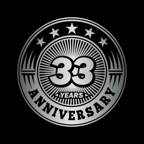 33 Years Anniversary Celebration 33rd Anniversary Logo Design 33years