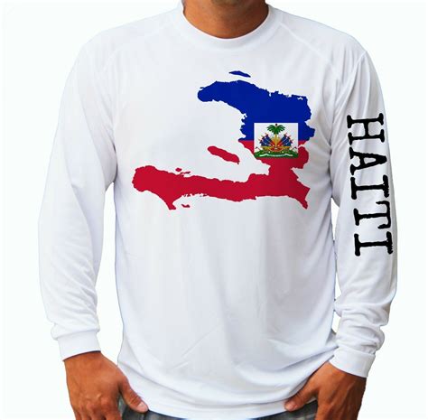 Haitian Flag Of Haiti Logo Shirt Upf 50 Long Sleeve T Shirt Etsy