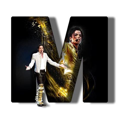 Buchstabe Letter M Michael Jackson Jackson Monogram Alphabet