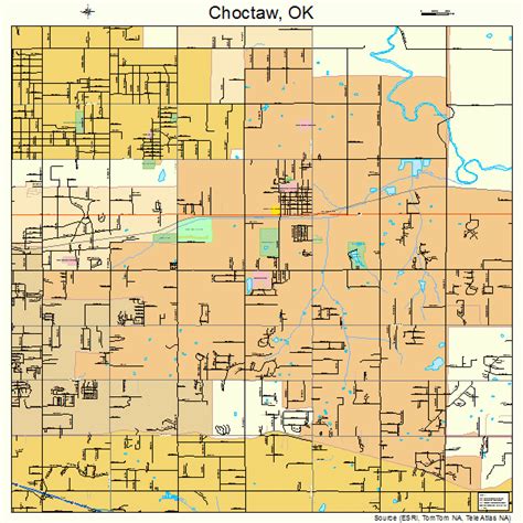 Choctaw Oklahoma Street Map 4014200
