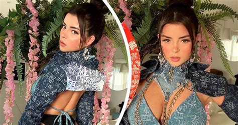 Demi Rose Flaunts Her Famous Curves In A Tiny Denim Bikini As She Shares A Slew Of Sizzling Snaps