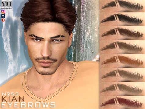Kian Eyebrows N253 Sims Hair Sims 4 Cc Eyes Guys Eyebrows
