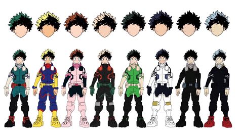 Deku Alts Finale All Renders And Stock Sprites From Left To Right