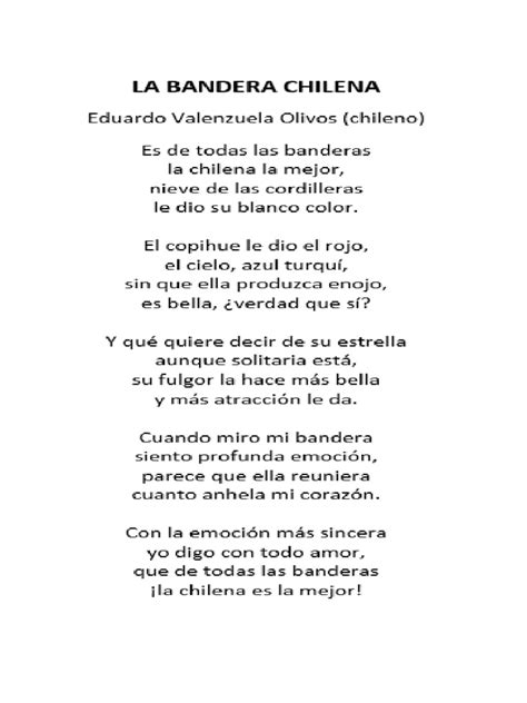 Poema La Bandera Chilena Pdf
