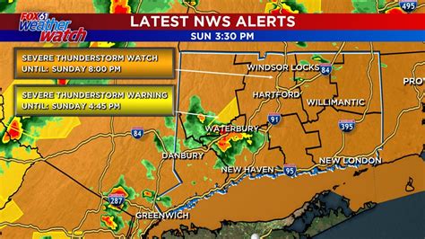 Automated processing of doppler radar data for. Severe Thunderstorm Warning in Waterbury area thru 4:45p ...