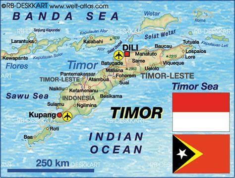 Please see the map permission page first. Map of Timor (Tomor-Leste, Indonesia) in 2019 | East timor map, Timor leste, Map