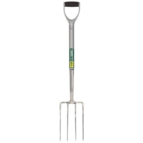 Draper Stainless Steel Garden Fork With Soft Grip Handle Silver