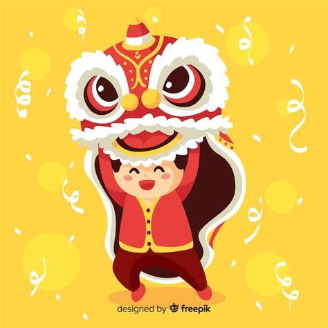 Premium Vector Lion Dance