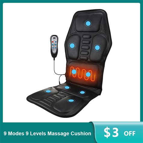 Car Back Massager Chair Cushion Electric Heating Vibrating Portable