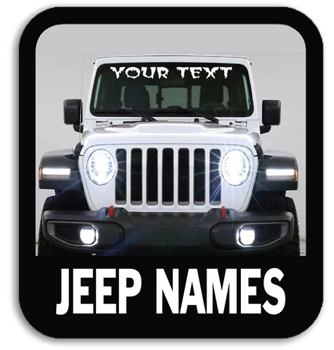 Jeep Names And Special Edition Decals