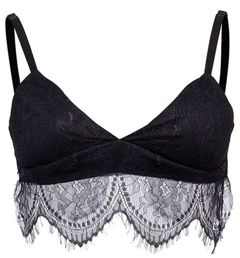 Eyelash Lace Bra Top With Scallop Frill Hem At Style Moi Lace Bra Top